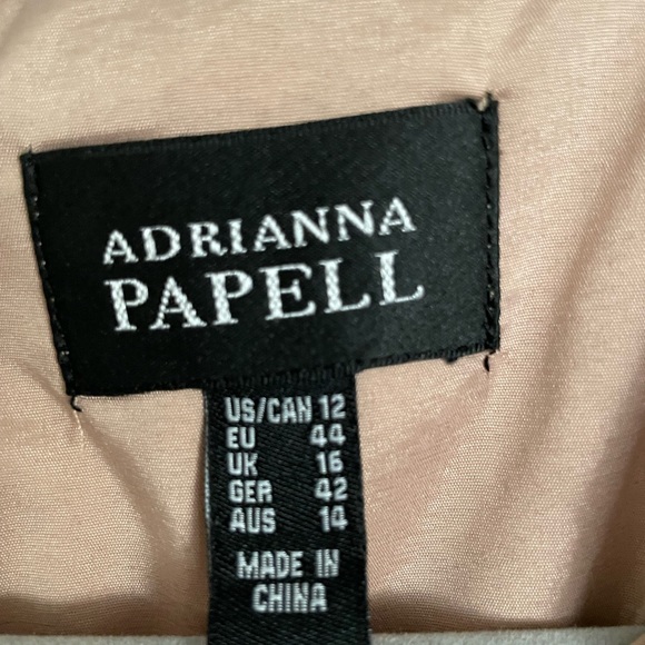 Adrianna Papell Navy and Sheer Cocktail Dress - Picture 3 of 4